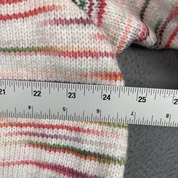 LOFT Lou & Grey Sweater Womens XS/S White Multicolor Stripe Knit Pullover Soft - Picture 7 of 8